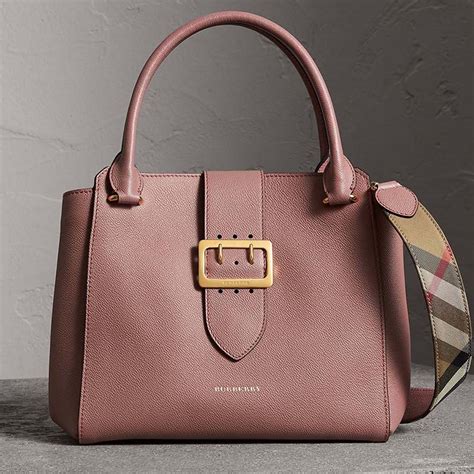 burberry pink soft purse check|Burberry buckle tote pink.